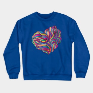 fluid heart shape Crewneck Sweatshirt